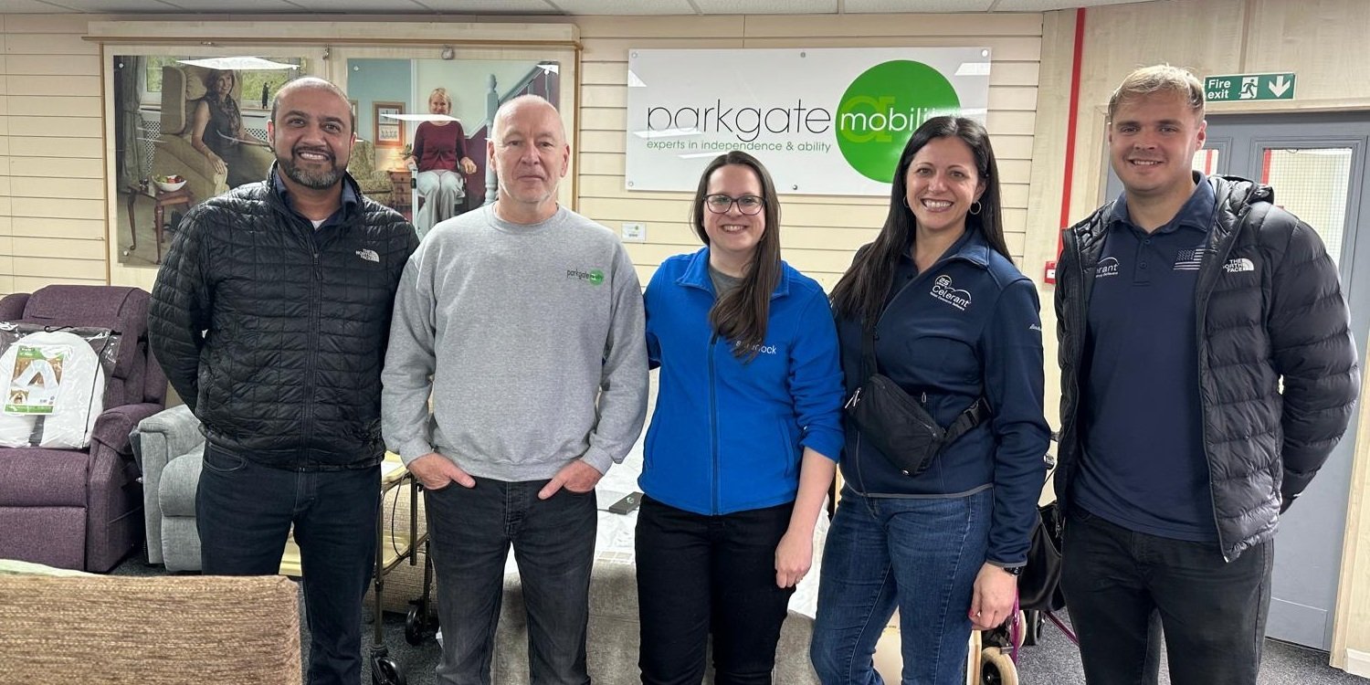 Parkgate Mobility retail staff with their technology partners