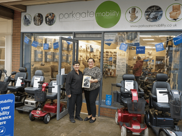 Exterior storefront of Parkgate Mobility