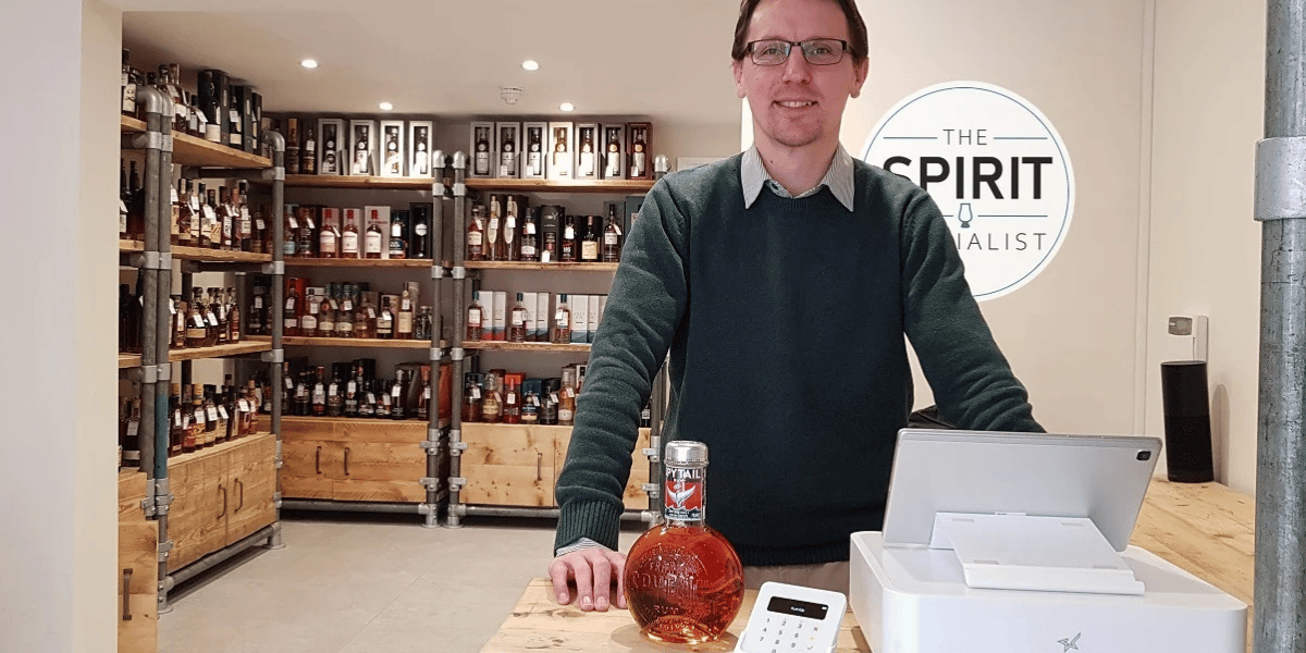 Point of sale register at Spirit Specialist checkout